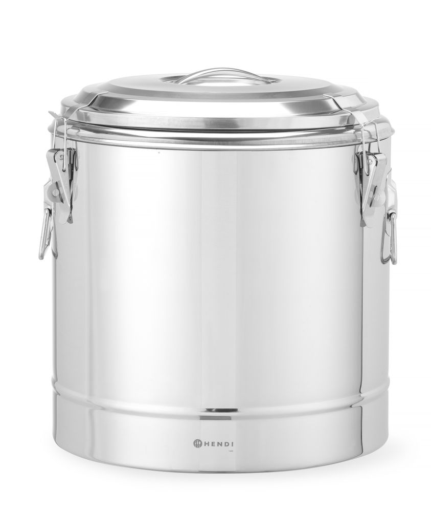 Conteneur isotherme portable  - Kitchen Line - 31L - Argent - Ø400x(H)445mm