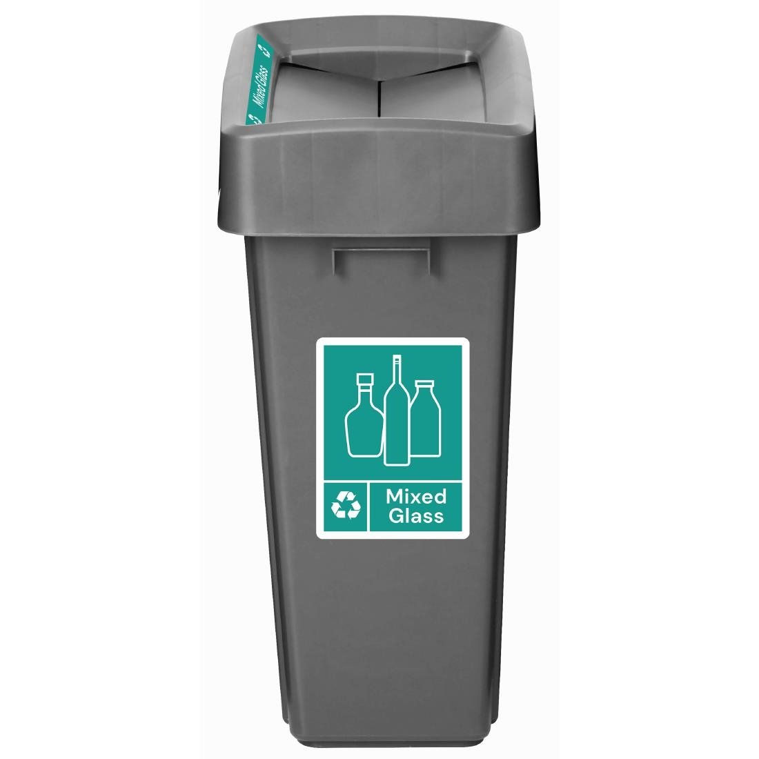 Étiquette adhésive de couvercle de poubelle Jantex Slim verres