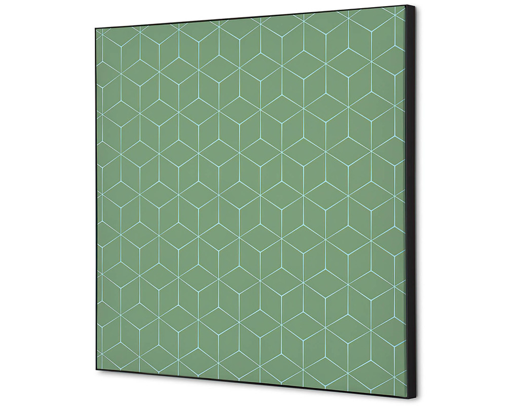Décoration murale hexagone vert - 400x400mm