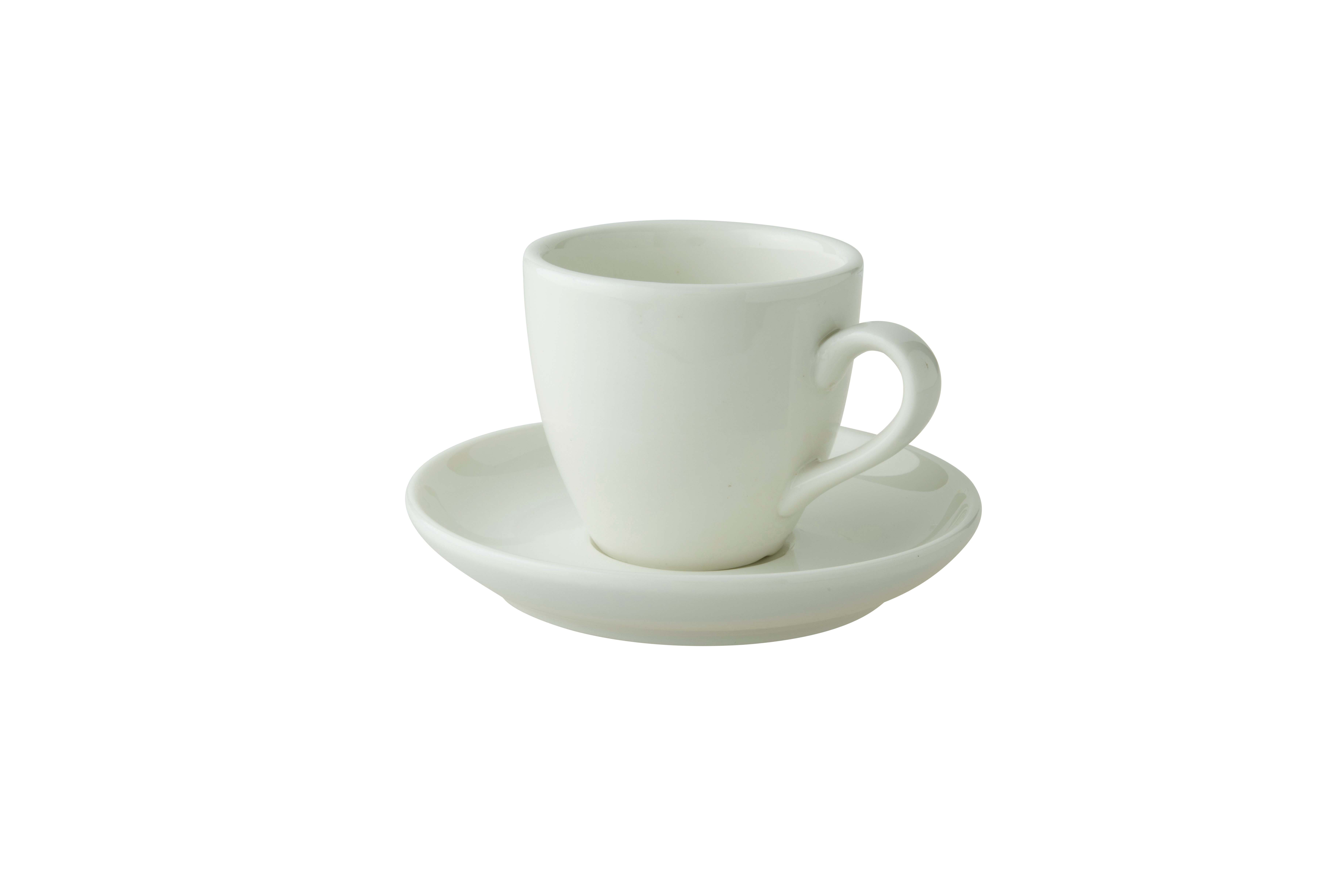 Espressokop en schotel Robusta 8 cl  6.5 cm Offwhite Porselein