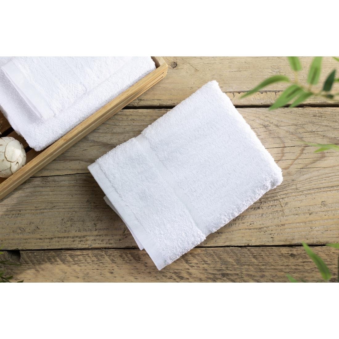 Mitre Comfort Nova handdoek wit 50x90cm