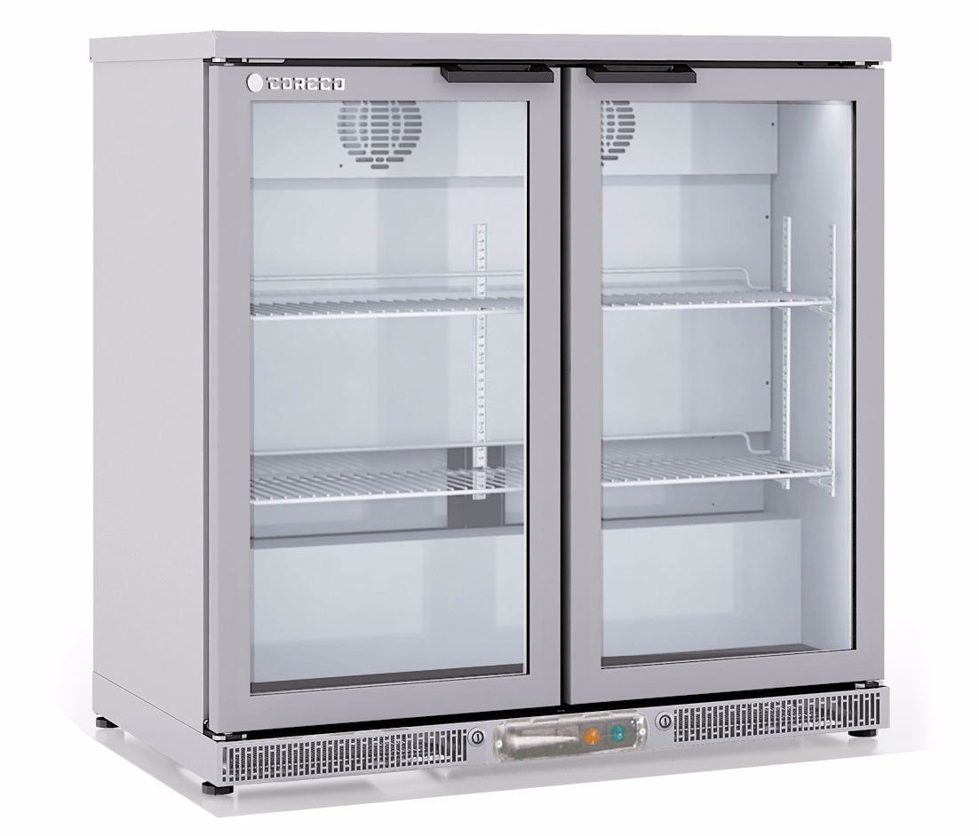 Coreco Kühlschrank | Backbar | Glastür | ERH-I 250 Edelstahl