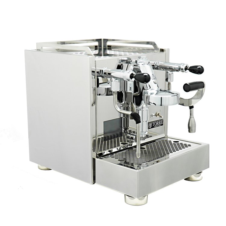 Machine à espresso en acier inoxydable Torre Peppina - Poignées en plastique