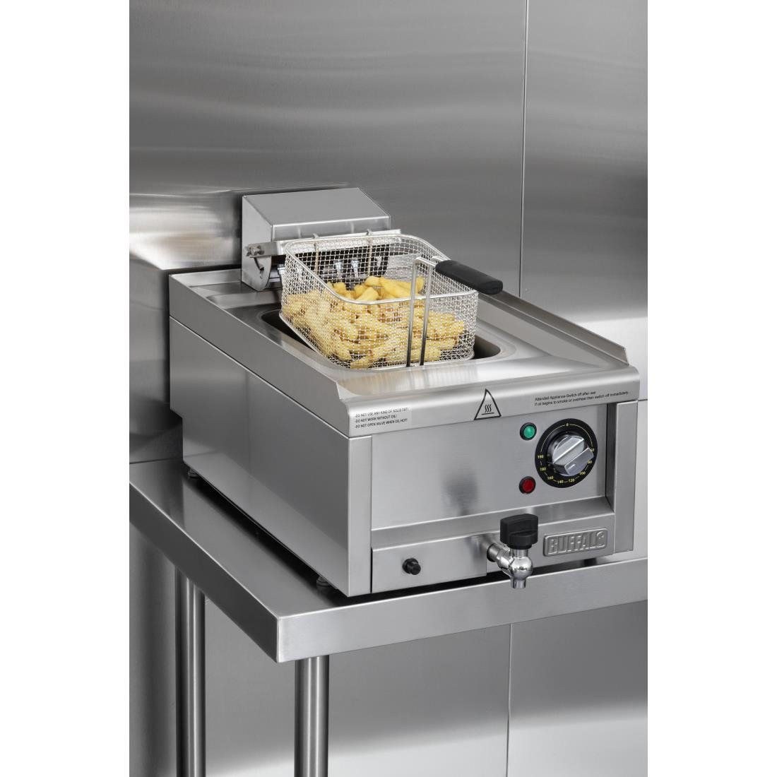 Buffalo 600-serie elektrische friteuse, 8 liter