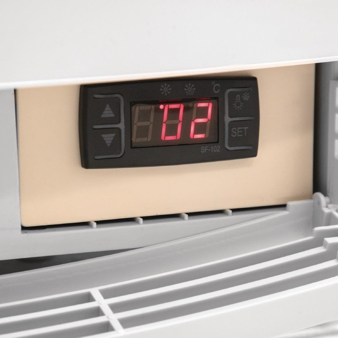 Polar C-Series Energiesparender Kühlschrank mit Gebogener Tür Weiß 86Ltr