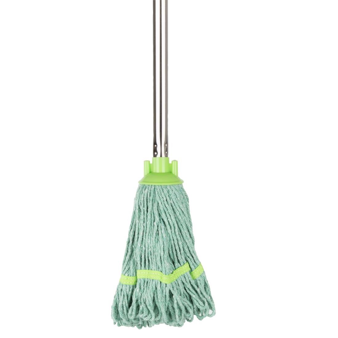 Tête serpillière à franges Jantex bande verte 200g