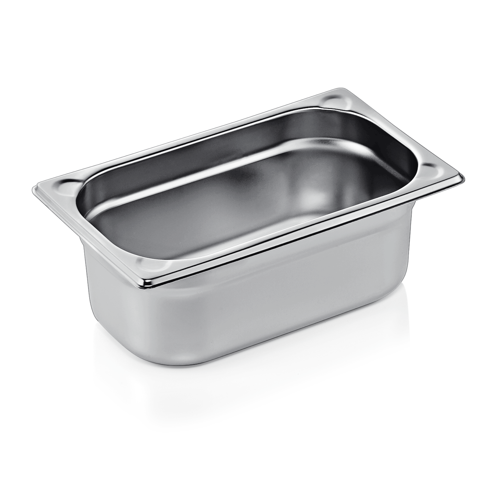 GN-container GN CORE 1/4-100 mm, met U-hoeken, chroom-nikkelstaal