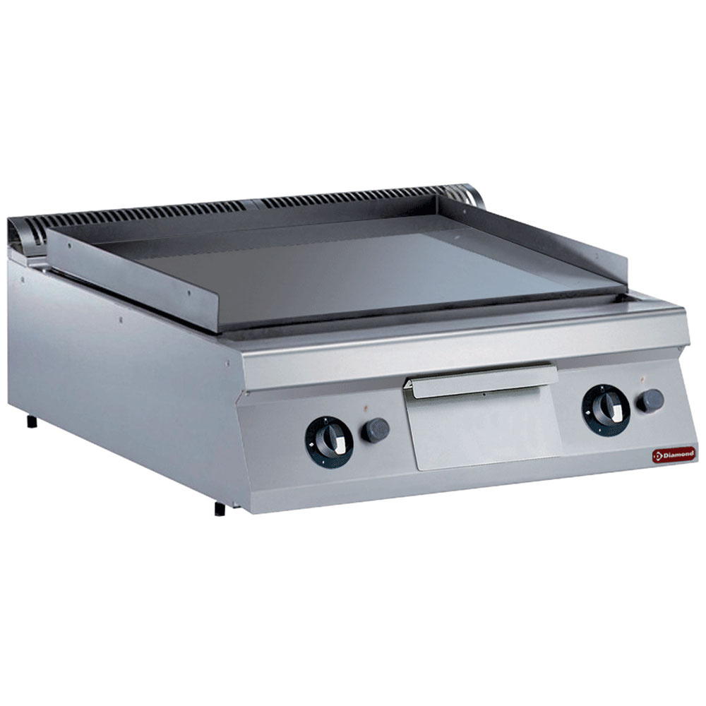 Plancha gaz lisse - Chromée - 800x900x250/320mm