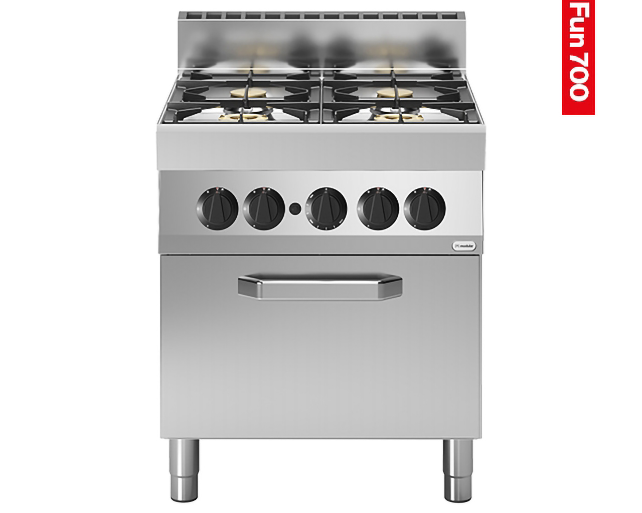 Fornuis met oven Modular - 4-pits - Propaan - 70x70x99cm