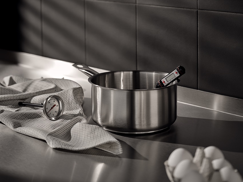 Digitale thermometer, 17,5 cm, insteekdiepte 10,5 cm, polycarbonaat, roestvrij staal