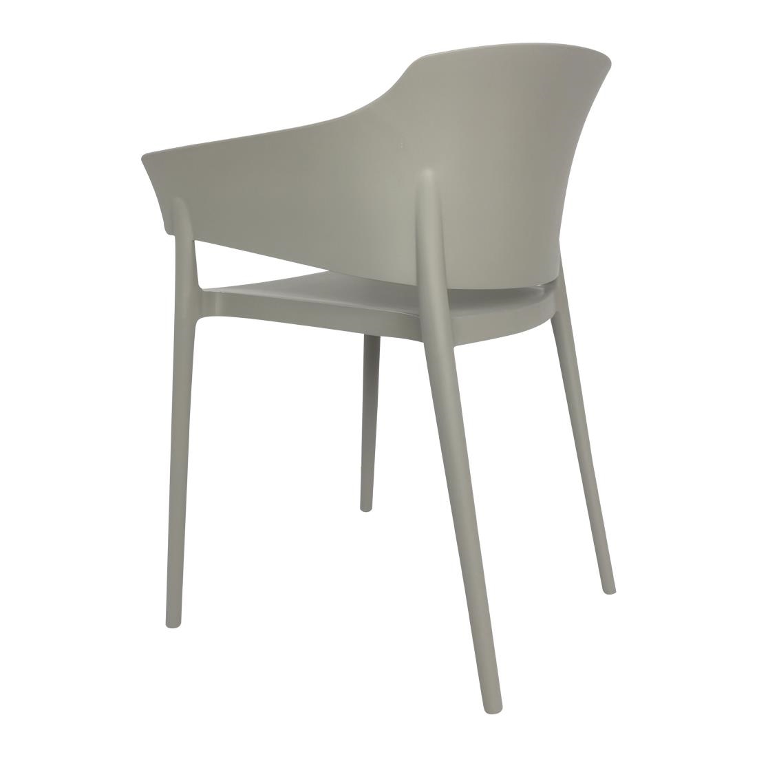 Bolero Lorenzo Cafe Stühle Medium Grau (2er Pack)