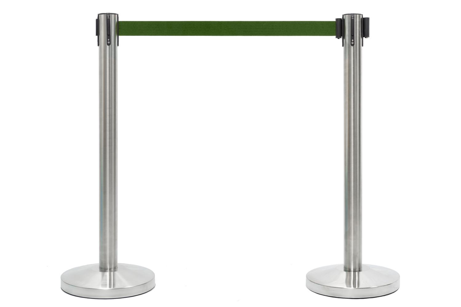 Geborstelde Afzetpaal met Trekband Groen