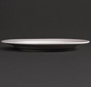 Bord Brede Rand | Linear Wit Porselein | 200mm | 12 Stuks