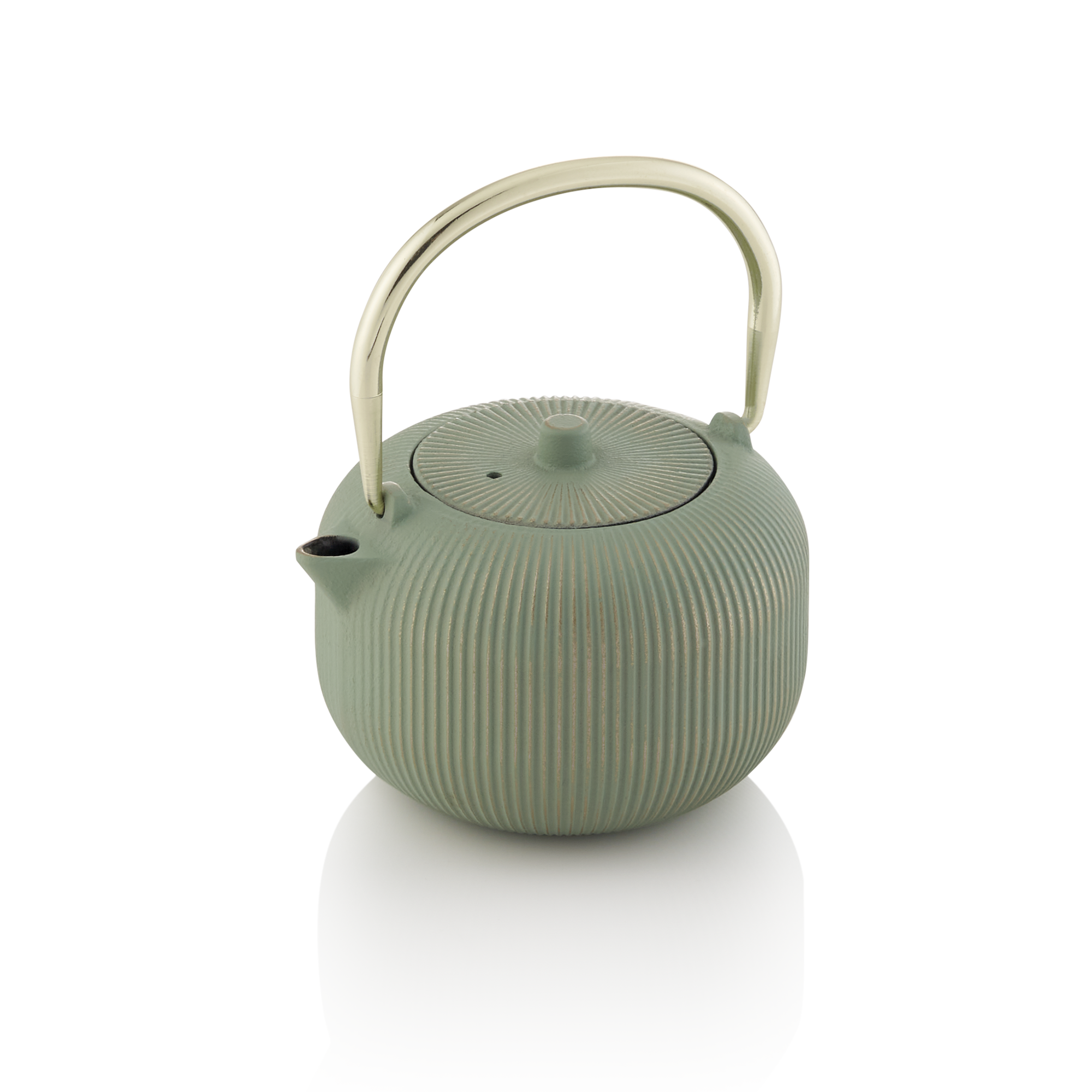 Theepot MAYA SUTEKI - 400 ml - lichtgroen-goud - gietijzer/chroomnikkelstaal 18/8 