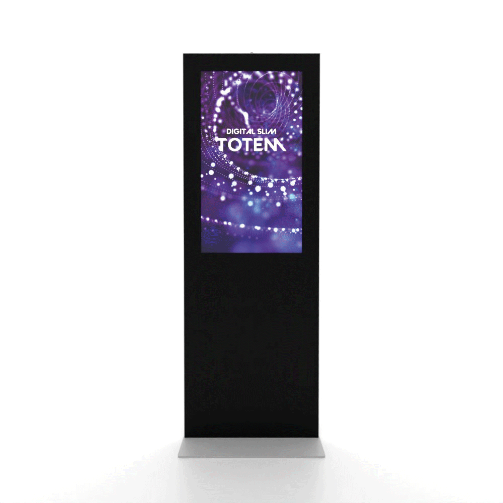 Digitale Infostele Slim Mit 43" Samsung-Bildschirm und Touch-Folie
