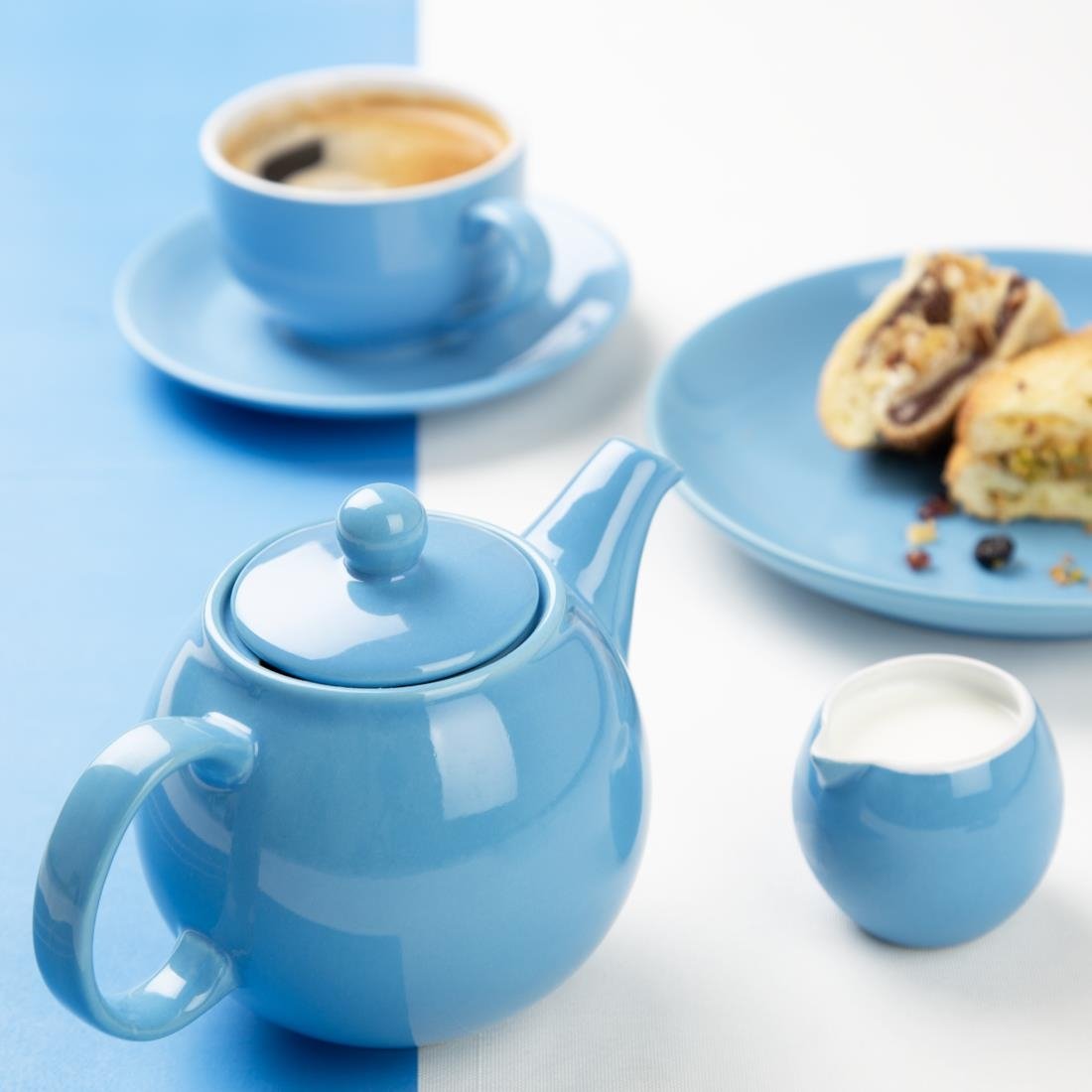 Olympia Café Theepot Blauw 450ml (2 stuks)