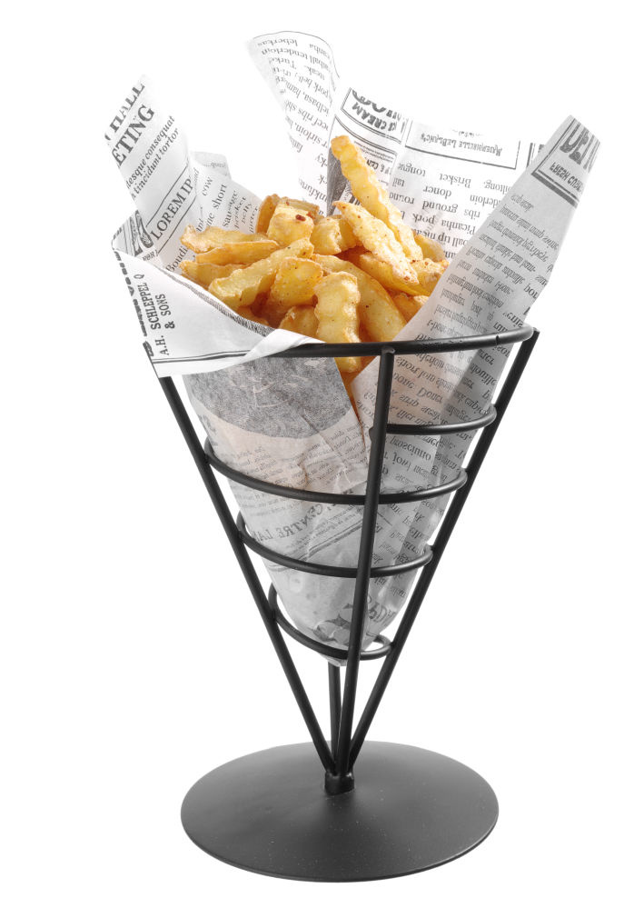 Porte-sac à chips Cadre en fil noir | Ø115x(H)172mm
