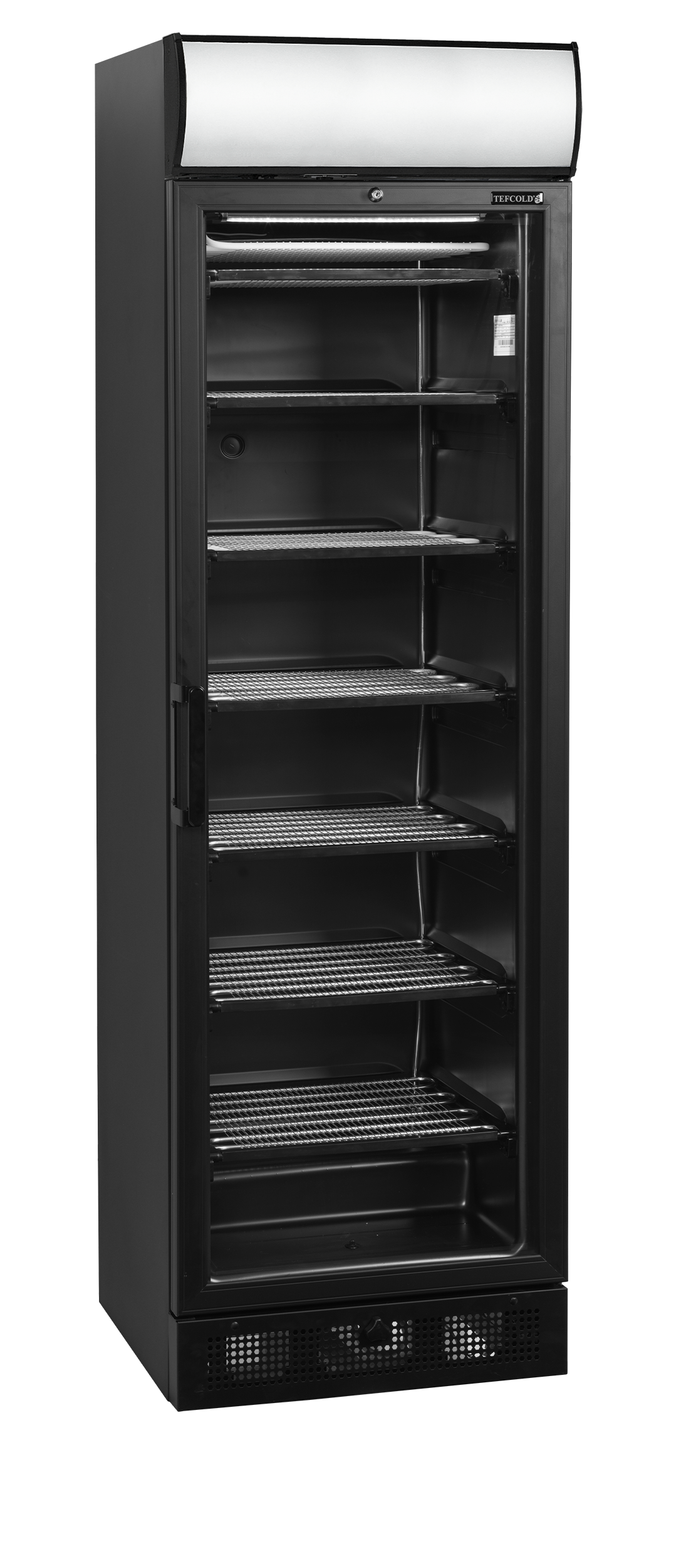 TEFCOLD Displaygefrierschrank in Schwarz - UFSC371GCP Black