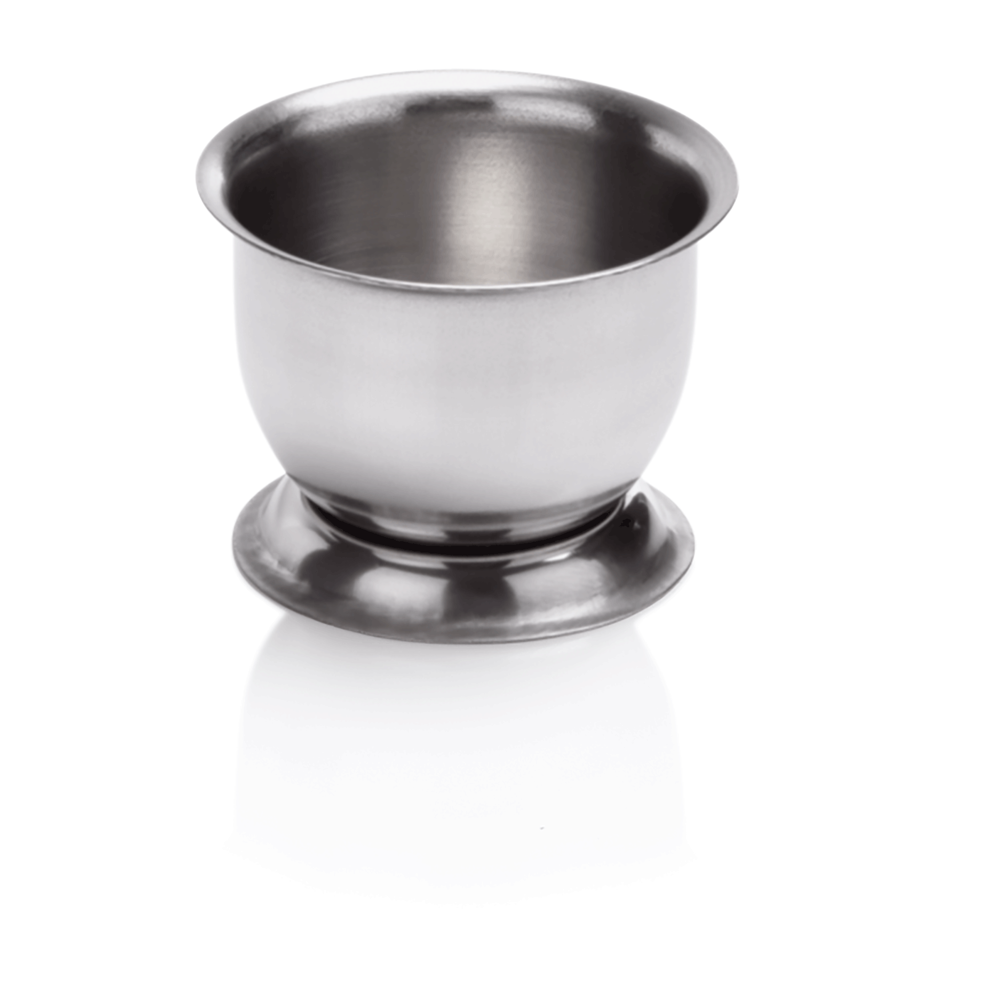 Eierbecher Set, mit Loch, 4 cm, Set á 6 Stück, Chromnickelstahl
