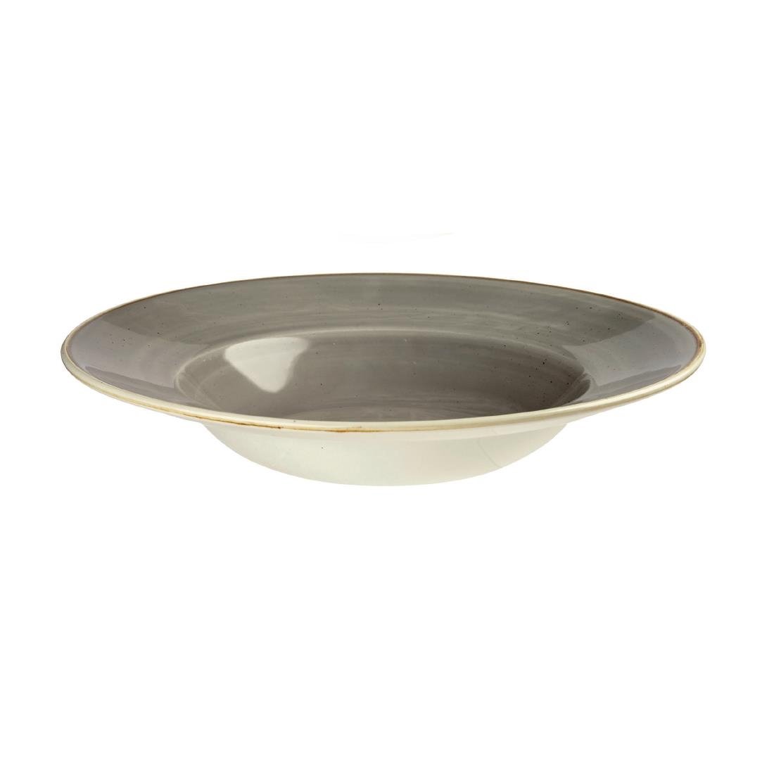 Churchill Stonecast Grey kom met brede rand Medium 23.88 cm pak van 12
