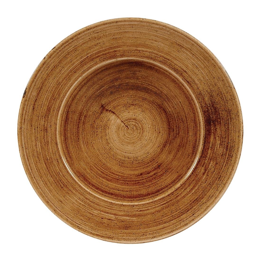 Churchill Stonecast Patina Vintage Copper kom met brede rand Large 27.9 cm pak van 12