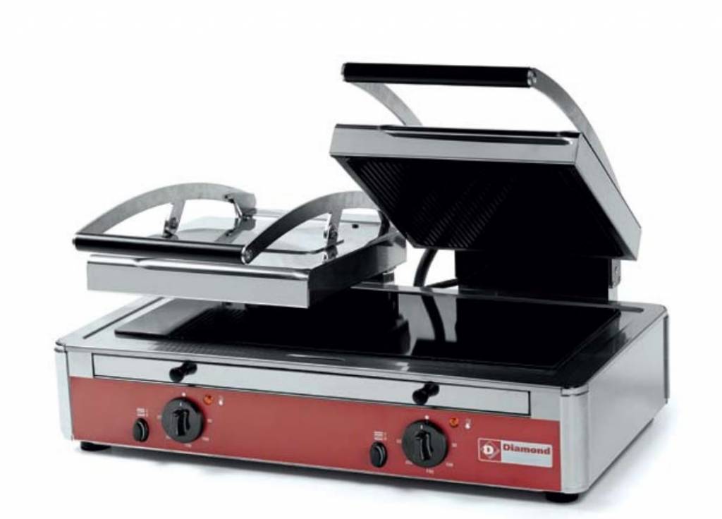 Panini grill Dubbel | Vitro Keramisch | 640x445x(h)245mm | 3,4 Kw