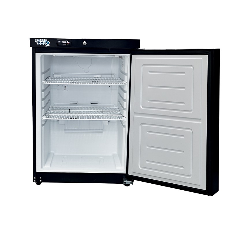 SOFRACOLD - Armoire réfrigérée noire - Porte pleine - Négative - 200 L - AE201NB