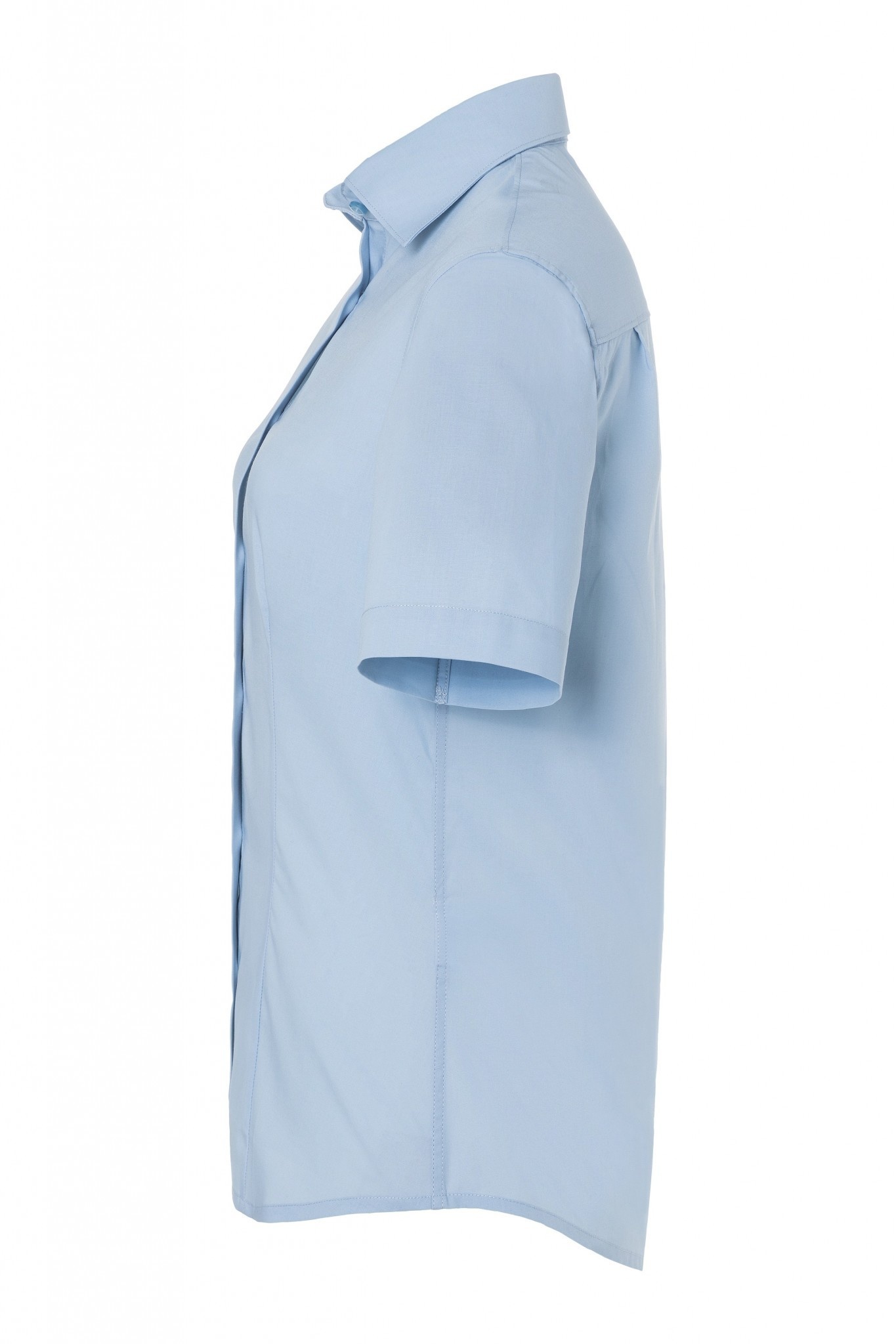 Damenbluse Juli Hellblau | 49% Polyester / 49% Baumwolle / 2% Elastolefin | Erhältlich in 10 Größen