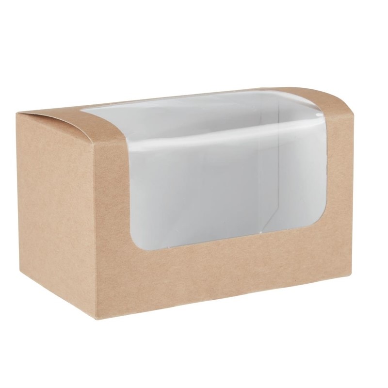 Boîtes à Sandwichs Compostables | Rectangulaire | Avec Fenêtre | 500 Pièces