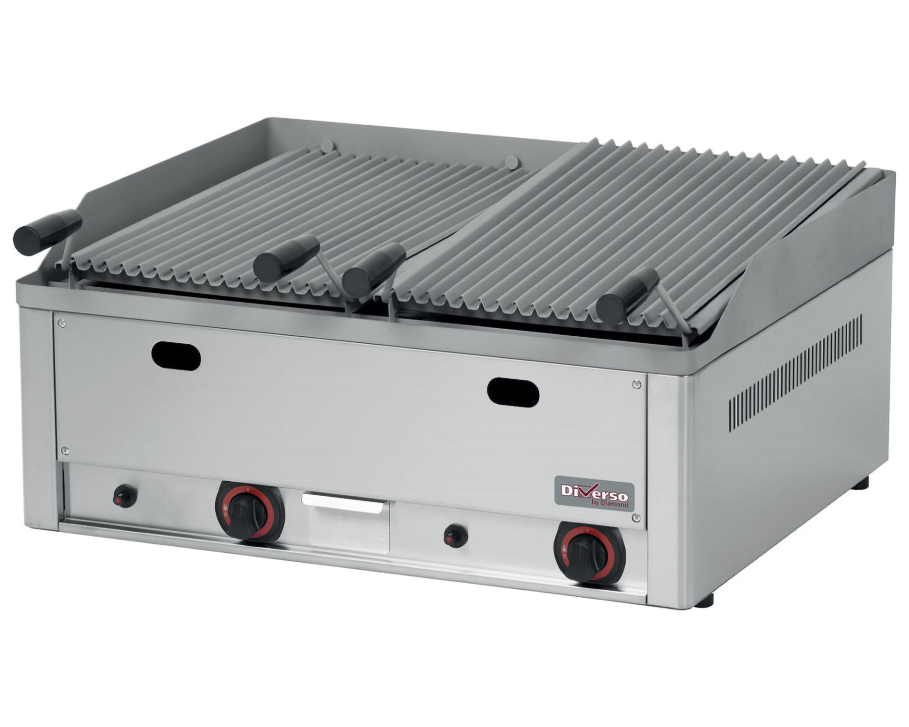 Lavasteengrill op gas 2x4 kW