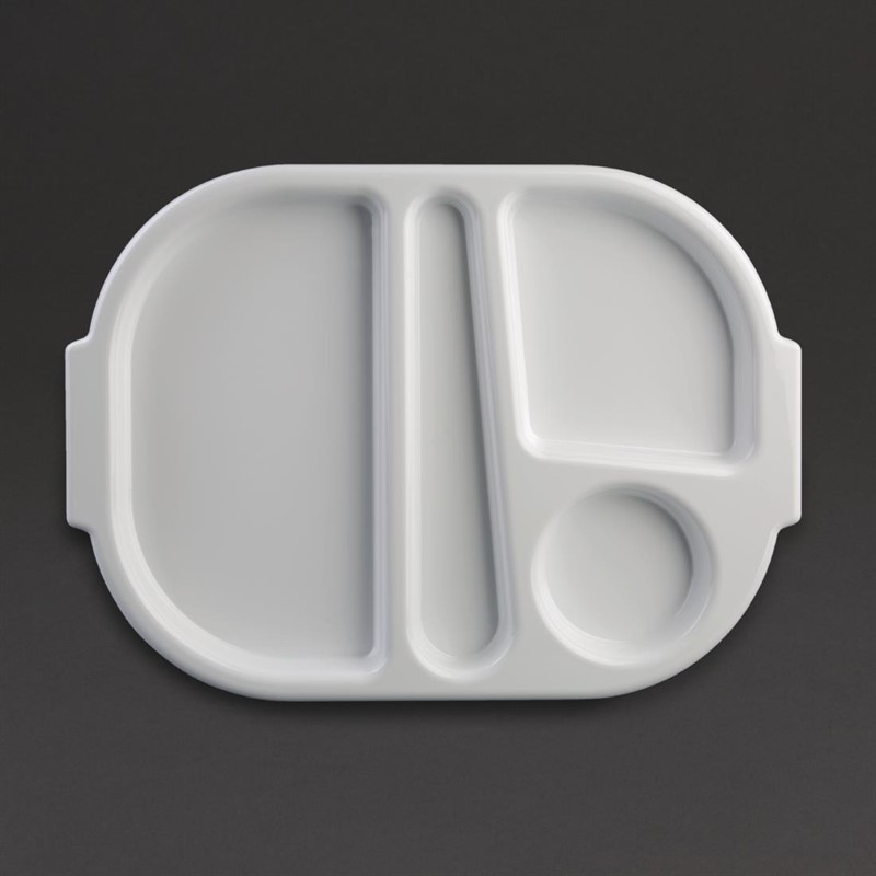 Olympia Kristallon dienbladen met vakken 37,5x27,8cm wit