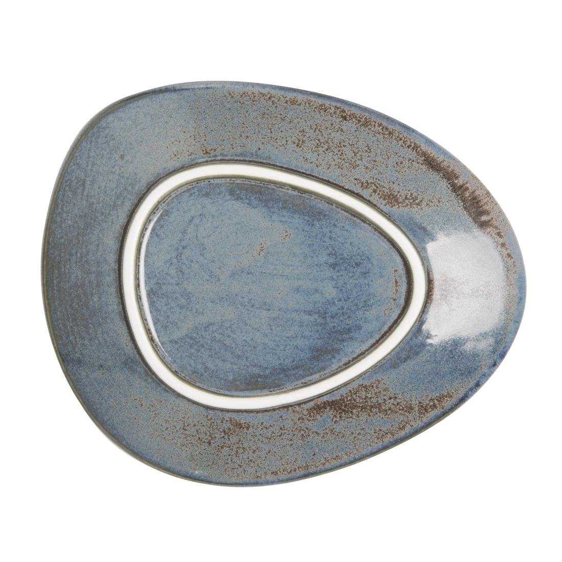 Assiettes triangulaires Olympia Ember Blue 190mm (lot de 6) Assiettes triangulaires Olympia Ember Blue 190mm (lot de 6)