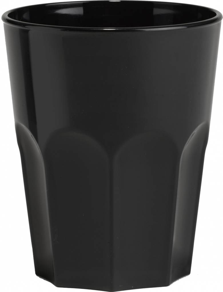 Glas Rox 30cl Schwarz PP Kunststoff |   8 Stück