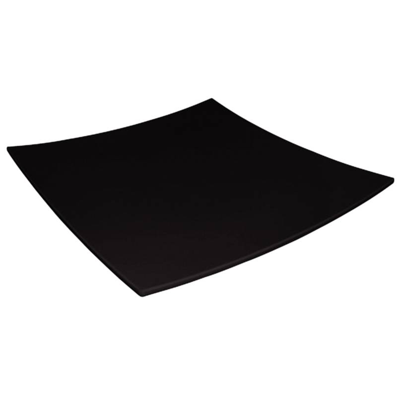 Gebogen Vierkant Bord | Zwart Melamine | 310x310mm