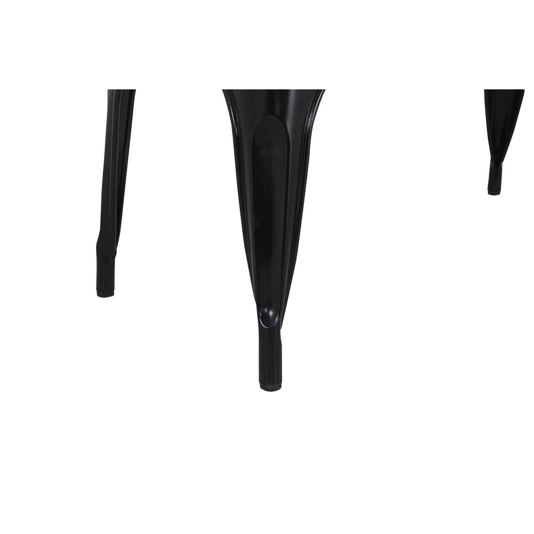 Banc d'intérieur à lattes en bois de manguier et cadre noir Bolero Bistro 850 mm (lot de 2)