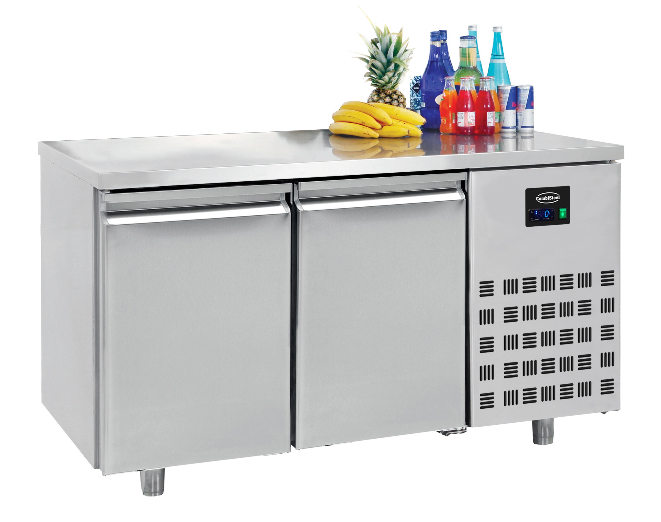 700 Comptoir réfrigéré 2 portes 281 litres - 1400x700x(H)850mm