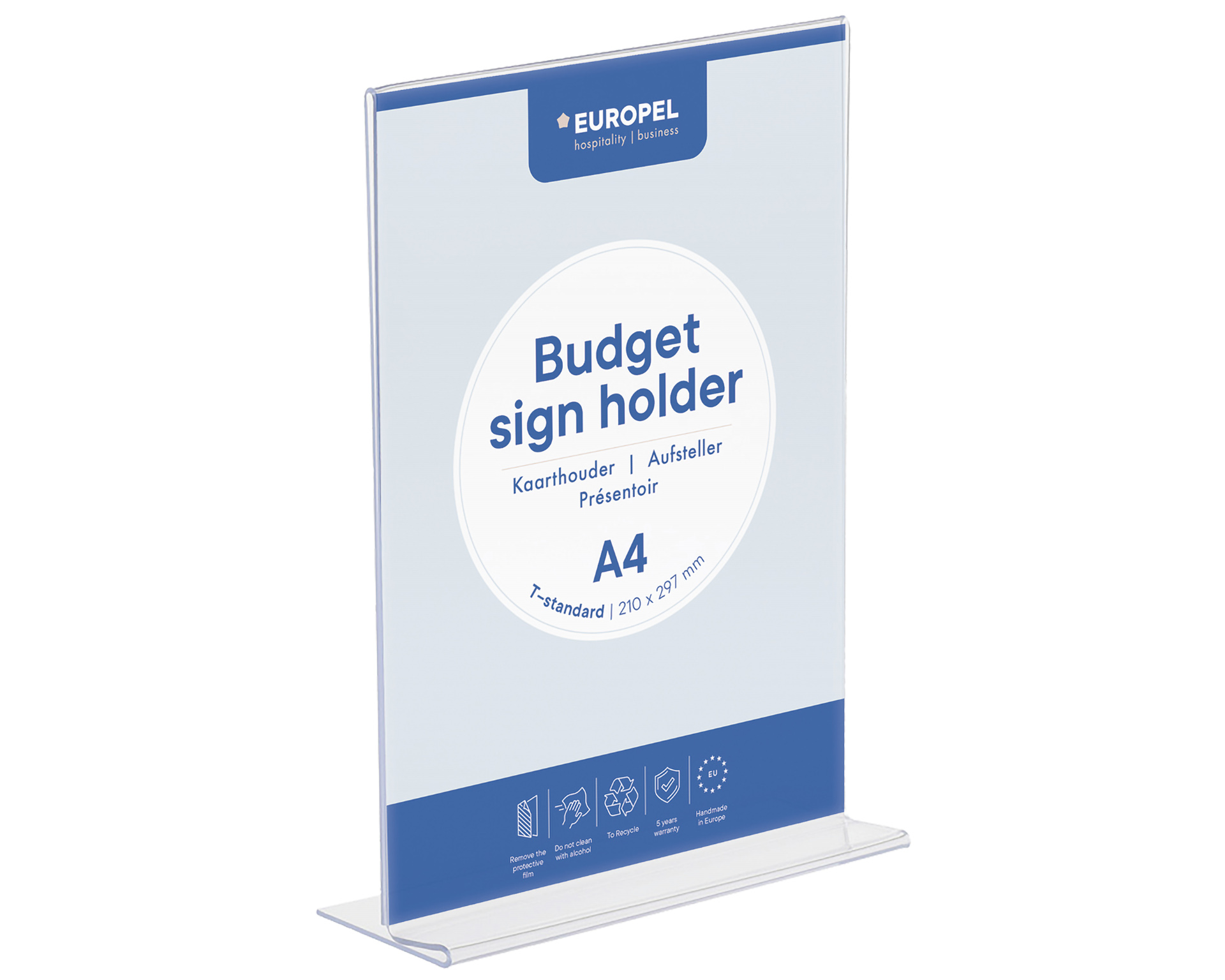 Budget voyageur debout - Support en T A4