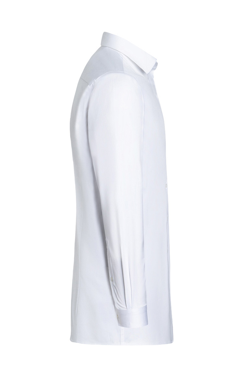 Langarm Herrenhemd Active-Stretch in Slim-Fit - Weiß - XS