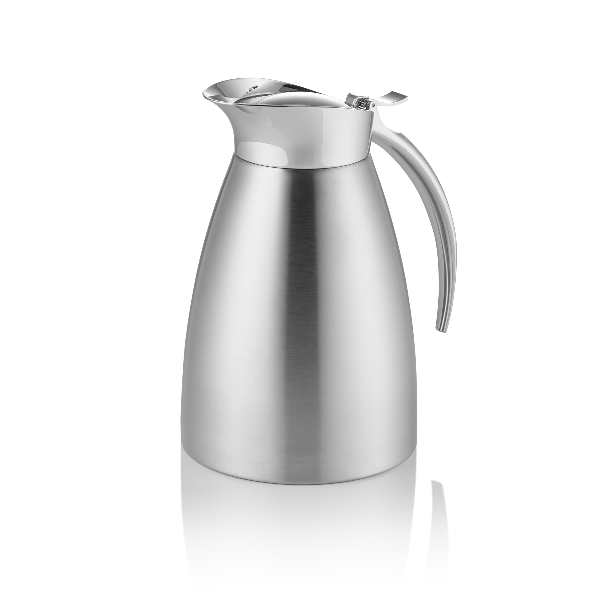 Isolierkanne, 1 ltr., Ø 12,5 cm, Höhe 20,5 cm, Chromnickelstahl 18/8