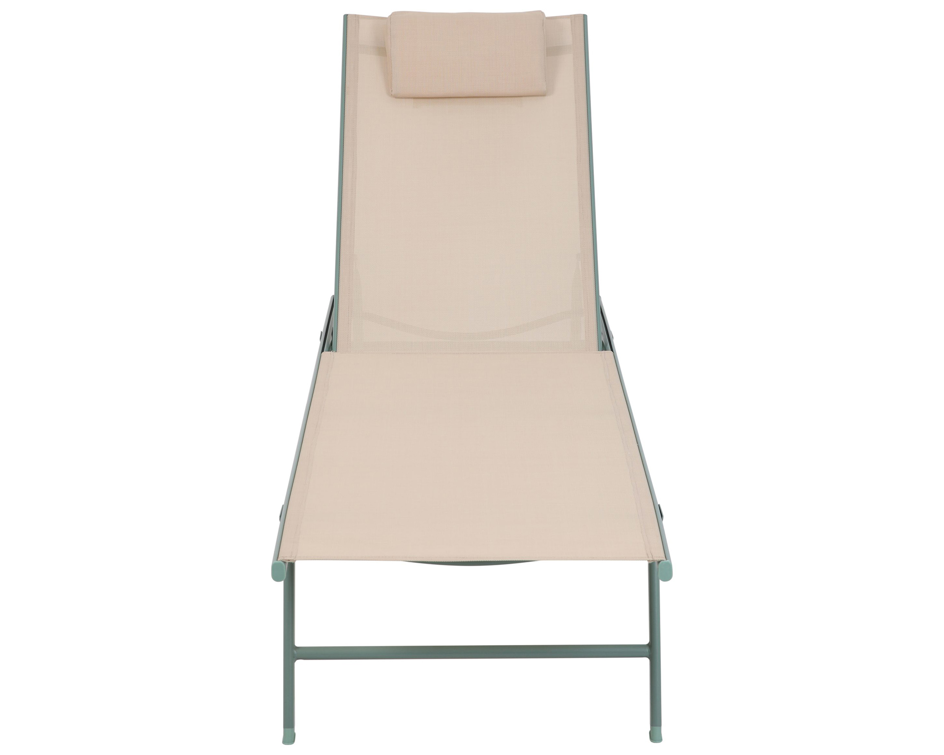 Chaise longue Travis - vert/beige