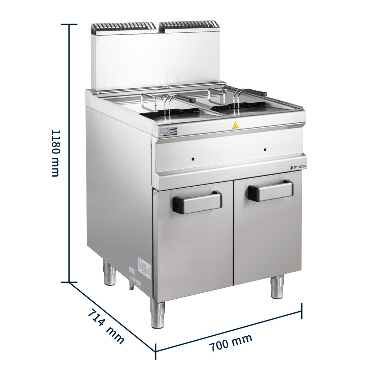 Gas-Fritteuse Serie 700 - 70/70 - 14+14 Liter