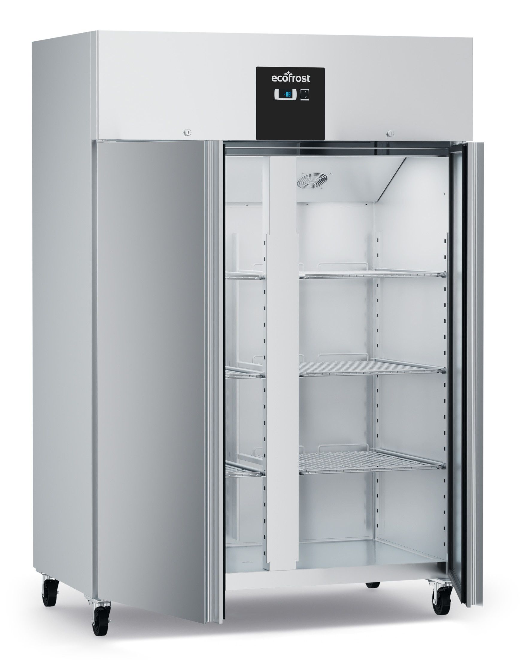Tiefkühlschrank Edelstahl | 2-Türig 1200 Liter | Statisch | 1340X810X(H)2010mm