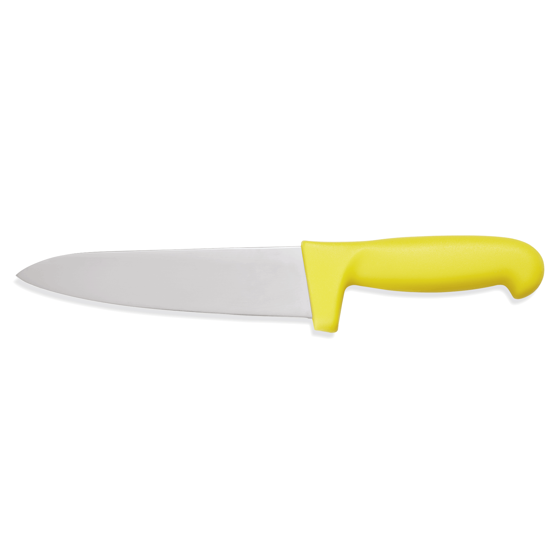Couteau de cuisine HACCP, 30 cm, jaune, acier inoxydable, plastique