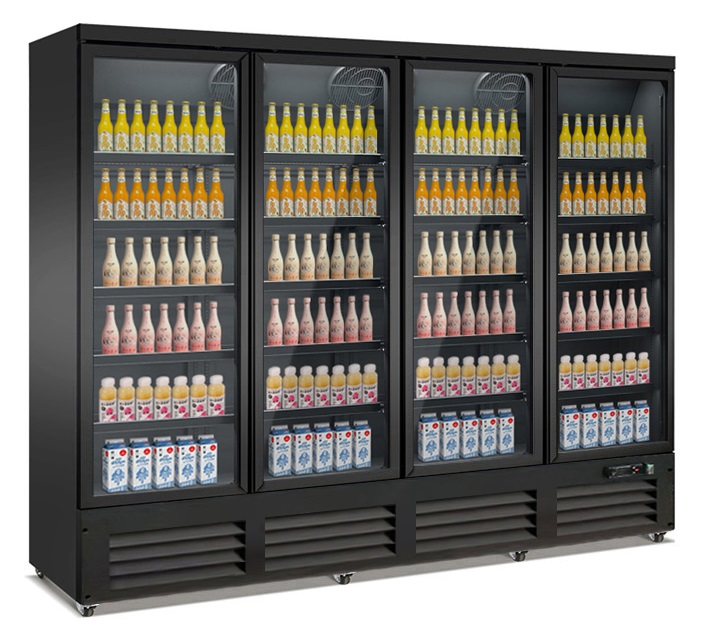 Kühlschrank 4 Glastüren Schwarz Ceb-2000R Bl Kühlschrank 4 Glastüren Schwarz Ceb-2000R Bl