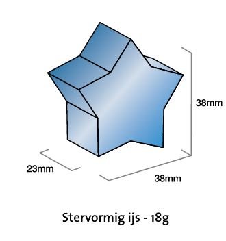 Eisbereiter Sternförmige Würfel 22kg/24St | Hoshizaki IM-65NE-S | Speicher 26kg | Luftkühlung