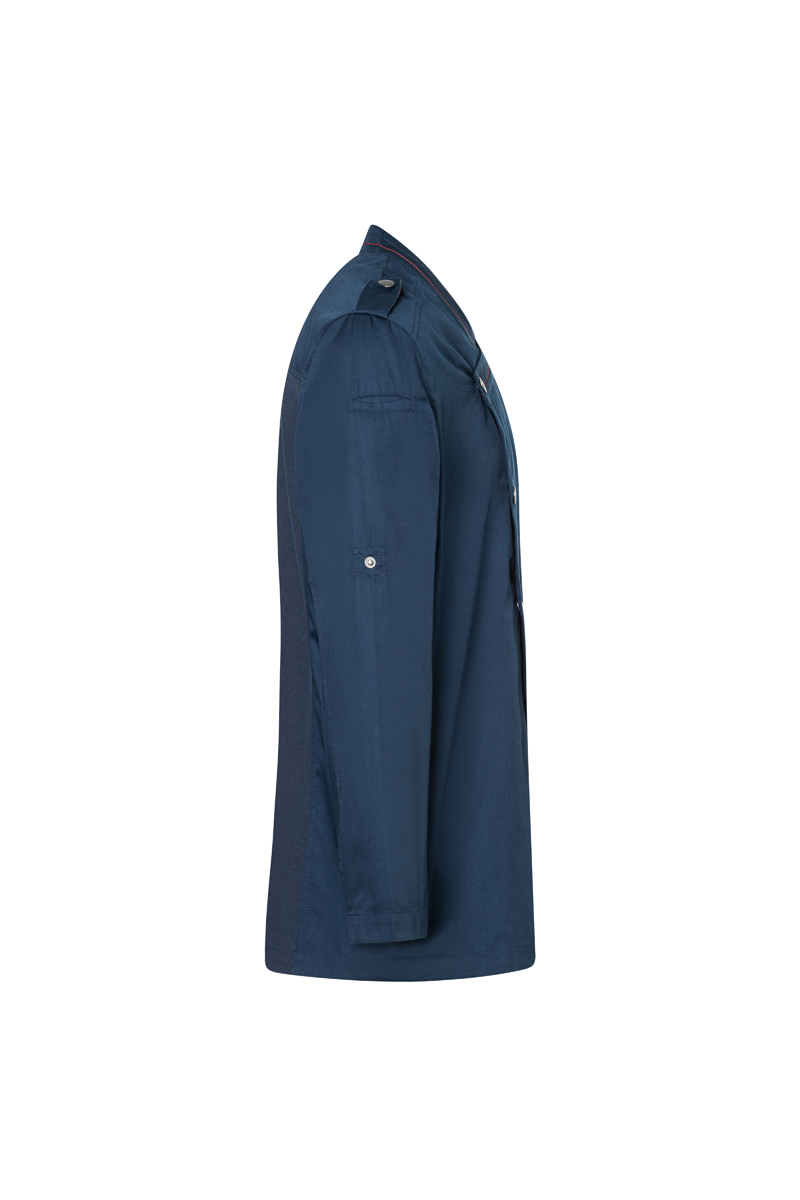 Veste de cuisine à manches longues pour homme ROCK CHEF-Stage2, en matière durable - Bleu Acier - 46