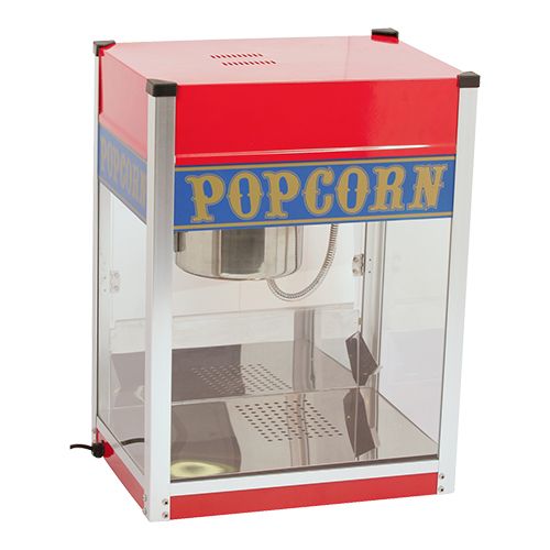 Machine à popcorn avec éclairage intérieur - inox - 1500W - Dimensions 500mm-400mm-690(h)mm