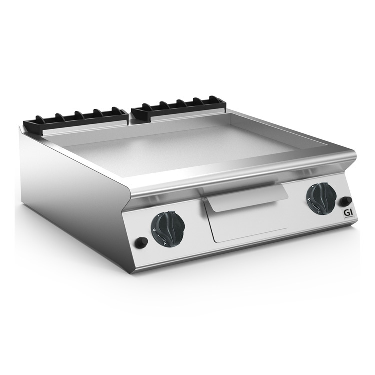 700 HP Gasbakplaat Met Gladde RVS Plaat -12 kW - 800x730x(H)250mm