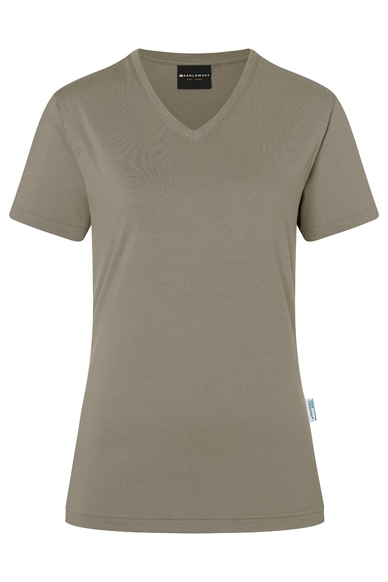 T-shirt de travail pour femme Casual-Flair, en matériau durable - Sauge - L