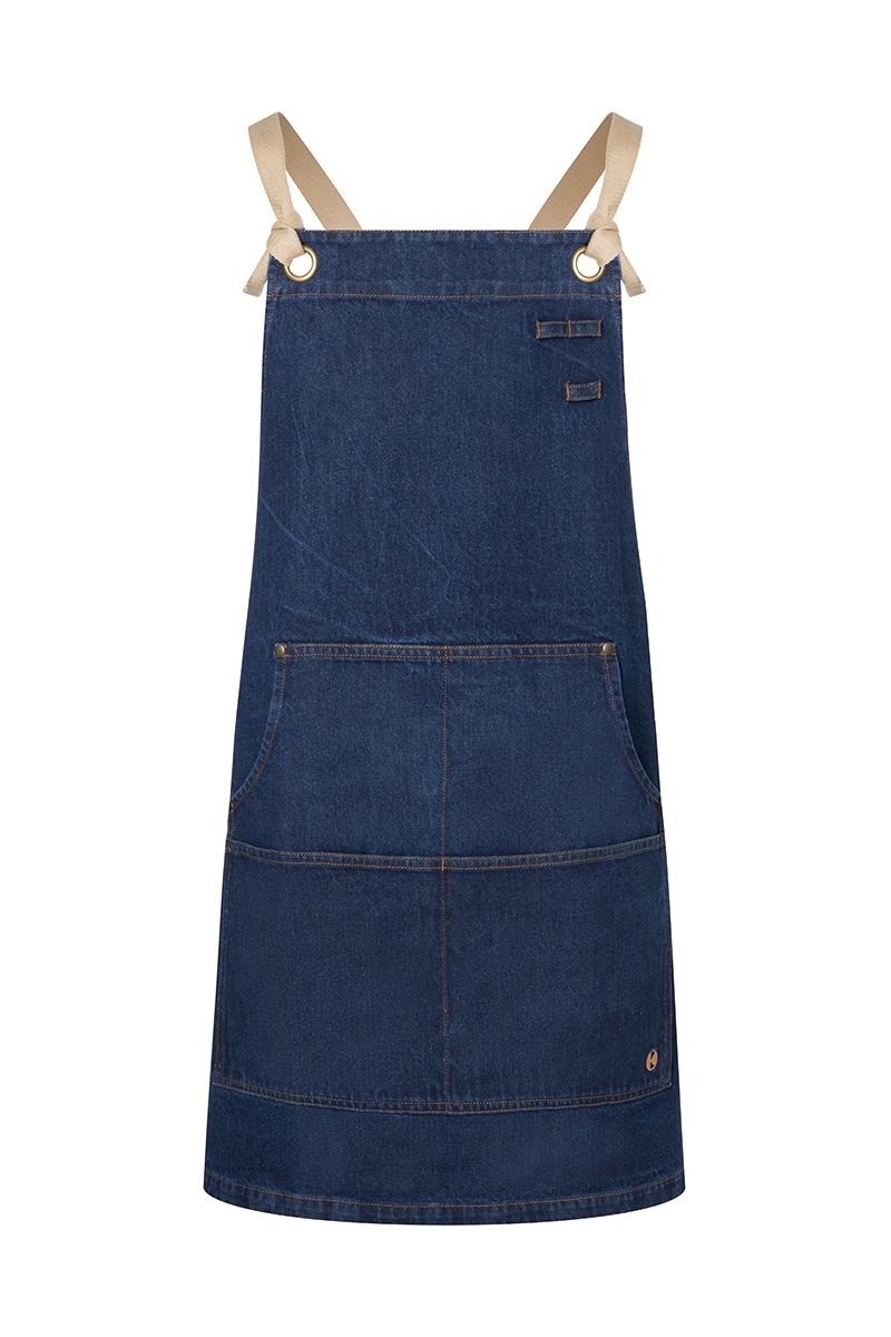 Tablier à bavette Denim Urban-Style - Denim Blue